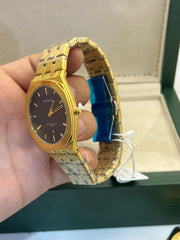 BESTWIN Gold-Tone Quartz Watch with Date Display